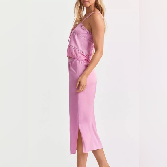 LoveShackFancy Aimee Satin Midi Skirt - Picture 2 of 11